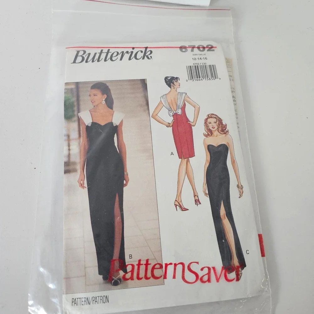 Vintage Sewing Patterns Lot‎ Butterick Vogue Dress Gown Jumpsuit Size 12 14
